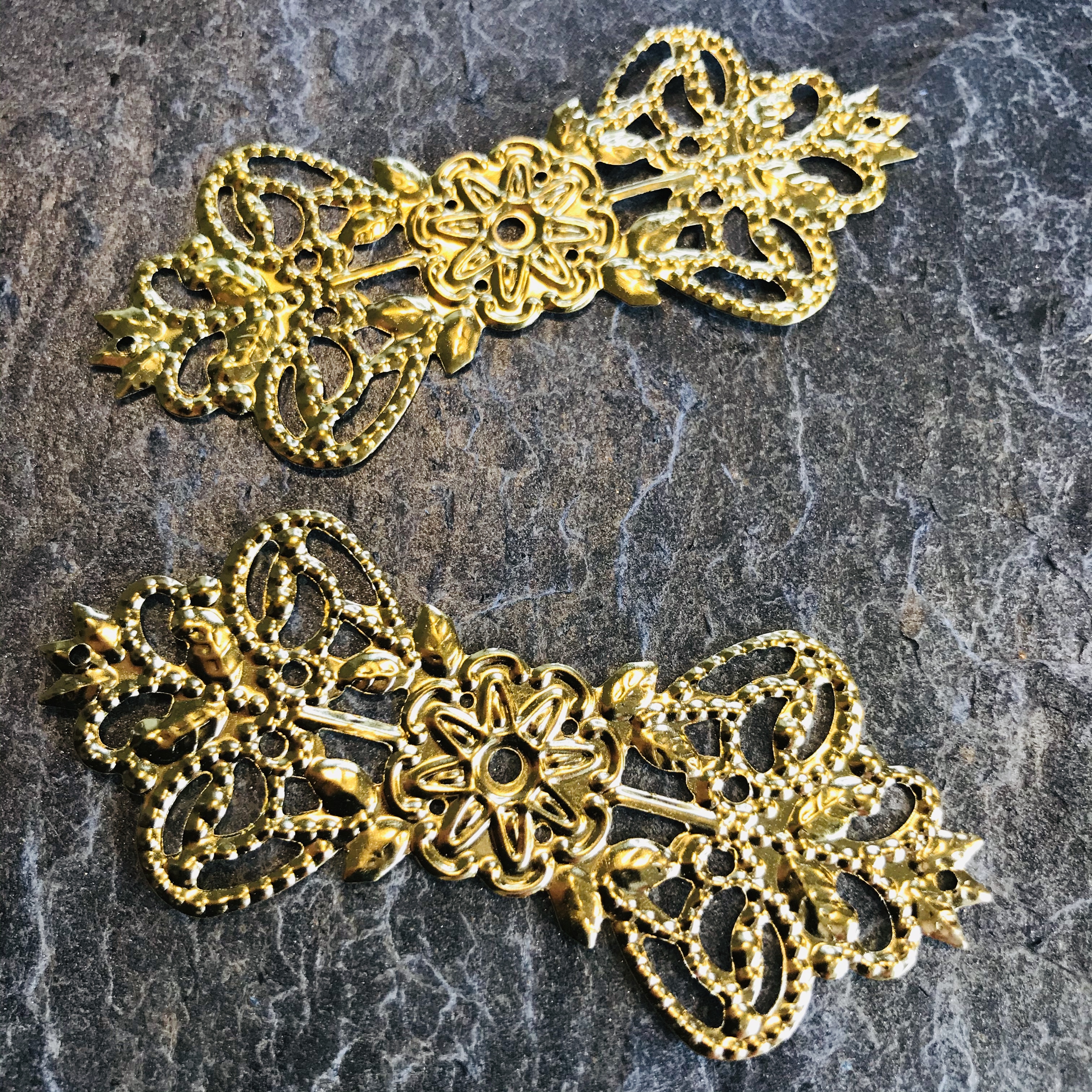 Metalldekoration, Guld, 6st, 
