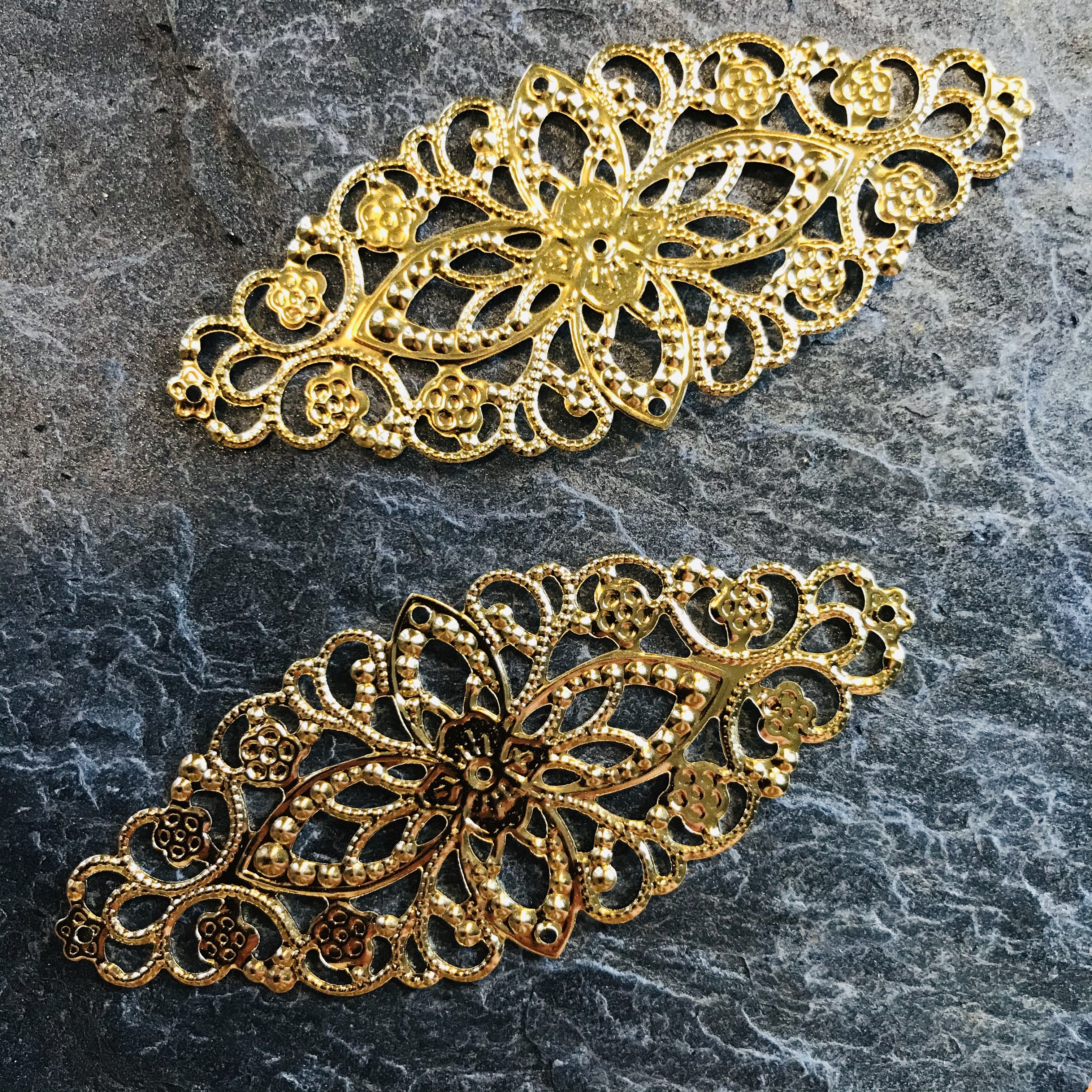 Metalldekoration, Guld, 6st,  - 2