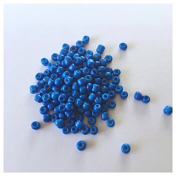 Blå, rocaillepärlor, 4mm, ca 300st/22g
