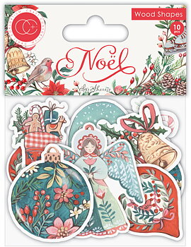Noël, 10st trädekorationer,  Craft Consortium 