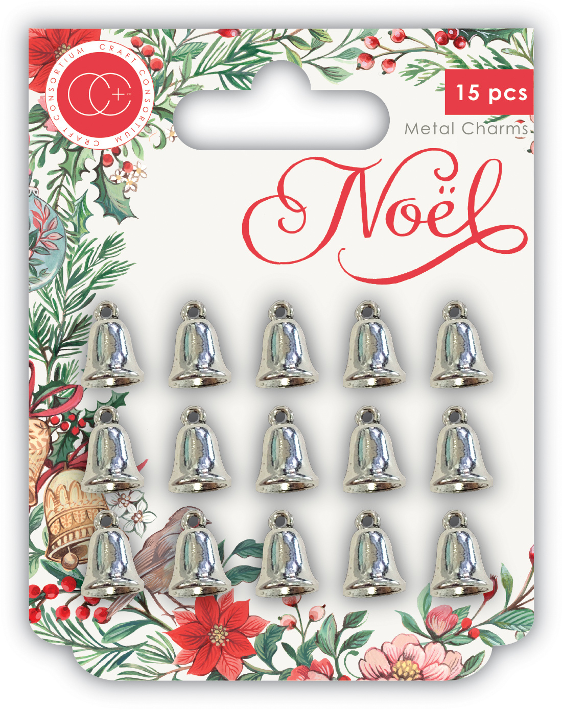 Klockor - Noël, 15 charms,  Craft Consortium 