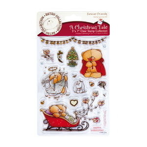 A Christmas Tale - Forever Friends, 13x18cm, 19 delar, Clearstamp, Docrafts