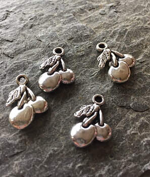 Körsbär, silverton, 5st, 1cm x 2cm
