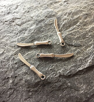 Knivar, silverton, 10st, 2,5cm x 3mm