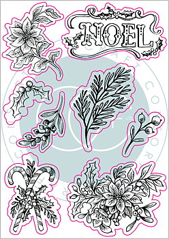 Flora - Noël, Clear Stamps, Craft Consortium 