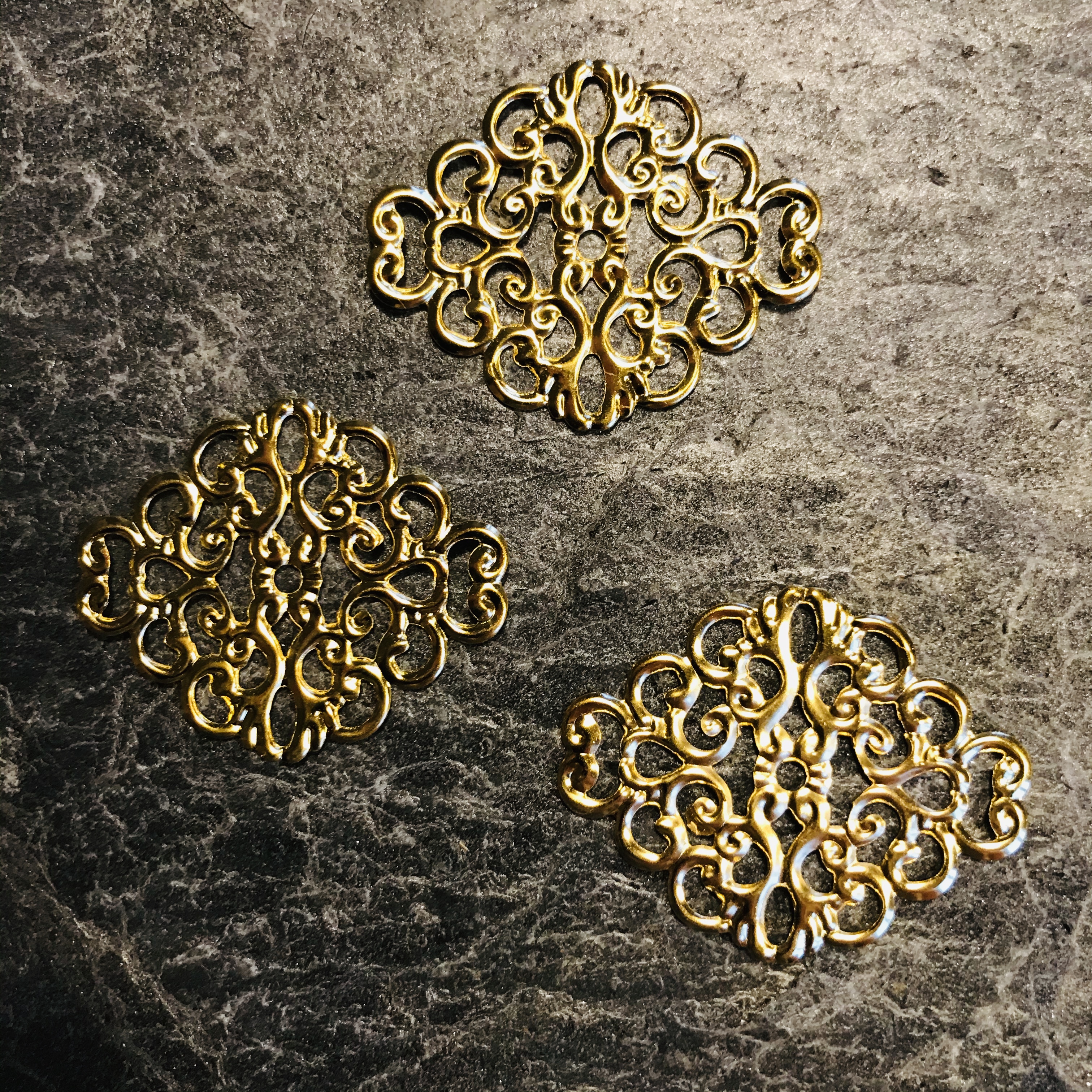 Metalldekoration, Guld, 10st, 