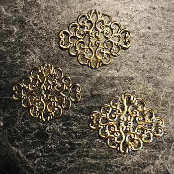 Metalldekoration, Guld, 10st, 