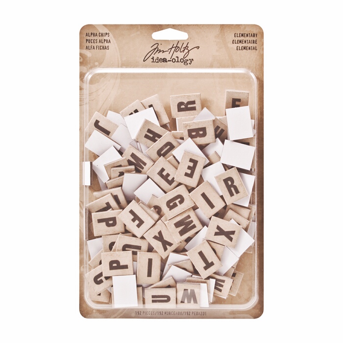 Alpha Chips, Elementary, Tim Holtz idea-ology - 2