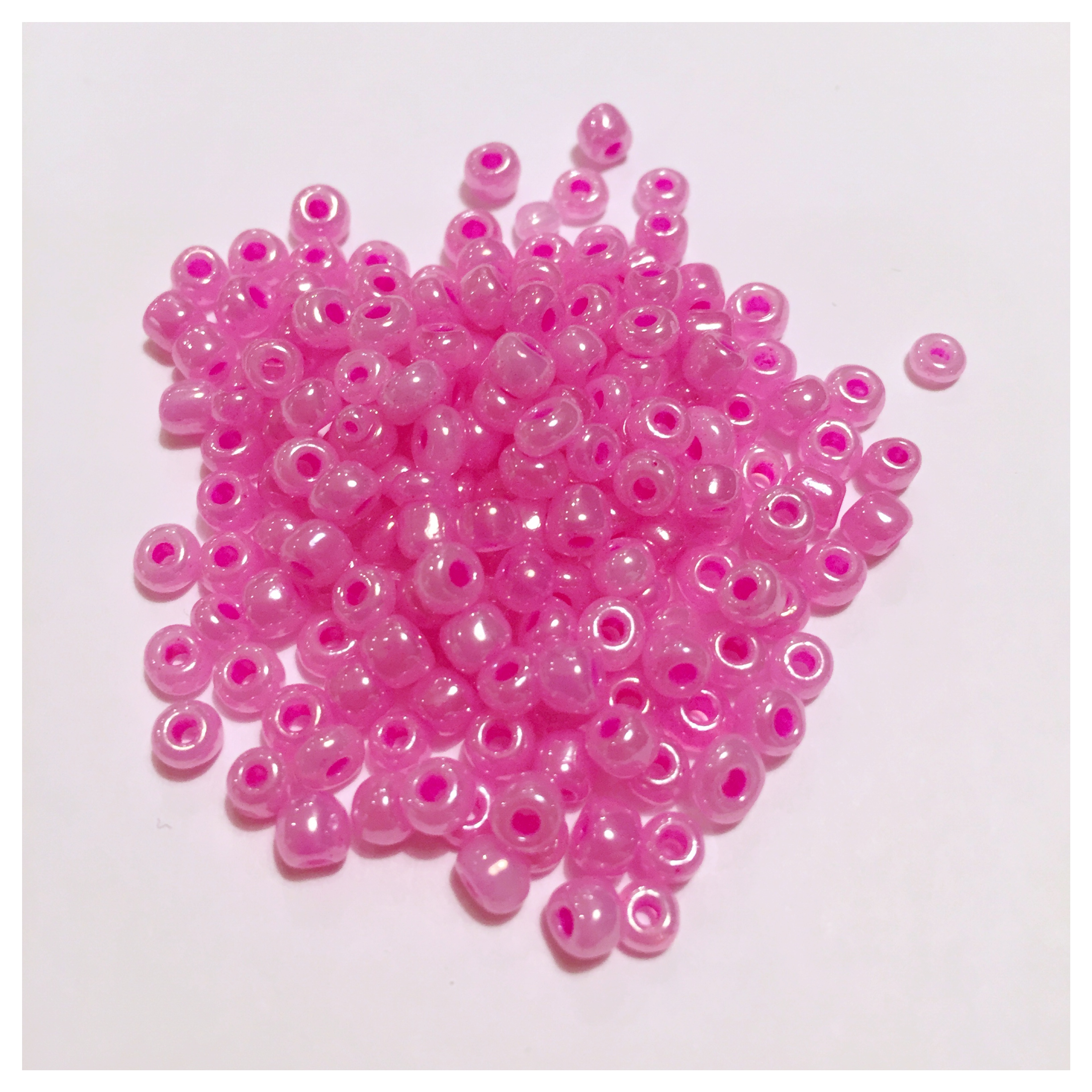 Rosa, rocaillepärlor, 4mm, ca 300st/22g