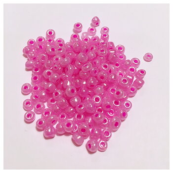 Rosa, rocaillepärlor, 4mm, ca 300st/22g