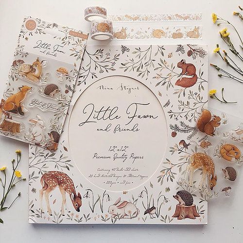 Little Fawn & Friends, 12"x12", 40 ark, Craft Consortium  - 4