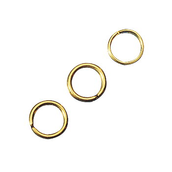 Guld, Jump ring, 60st, ø 7mm, Rayher