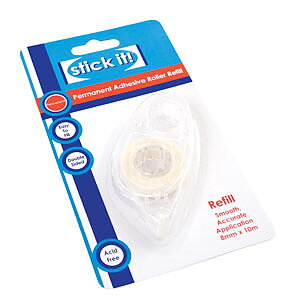 Limtejp refill, 8 mm, 10 m, permanent, stick it!