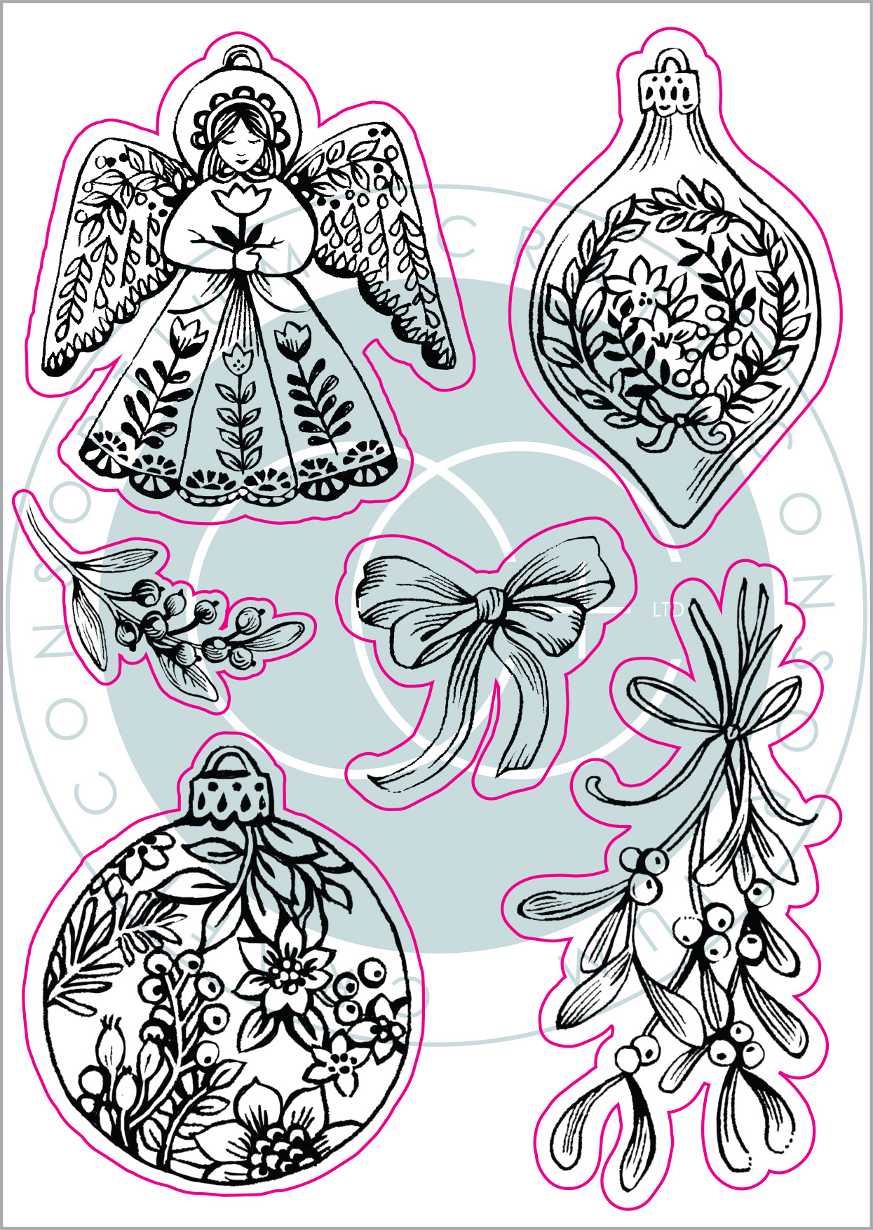Decorations - Noël, Clear Stamps, Craft Consortium  - 2