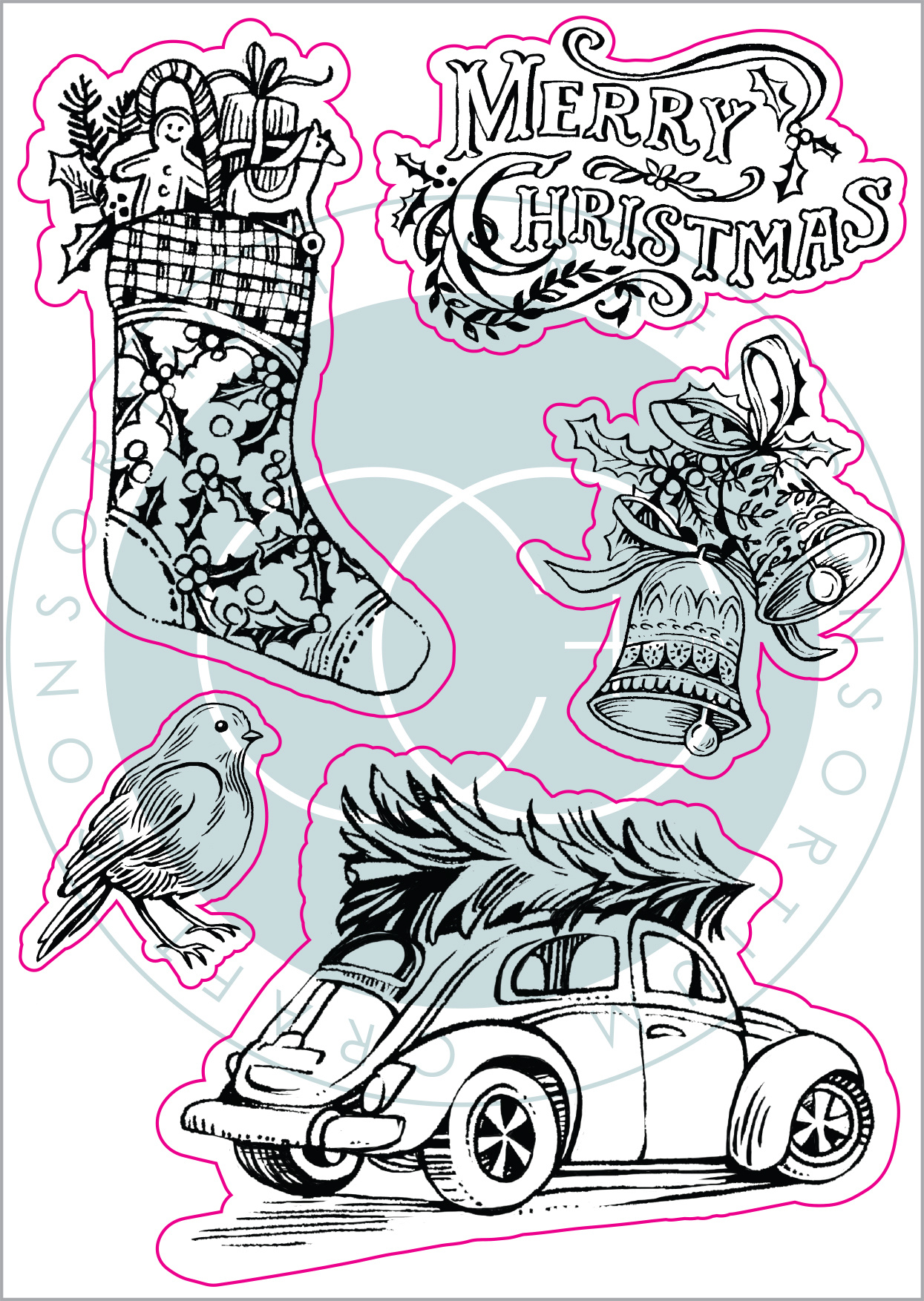 Festivity - Noël, Clear Stamps, Craft Consortium  - 2