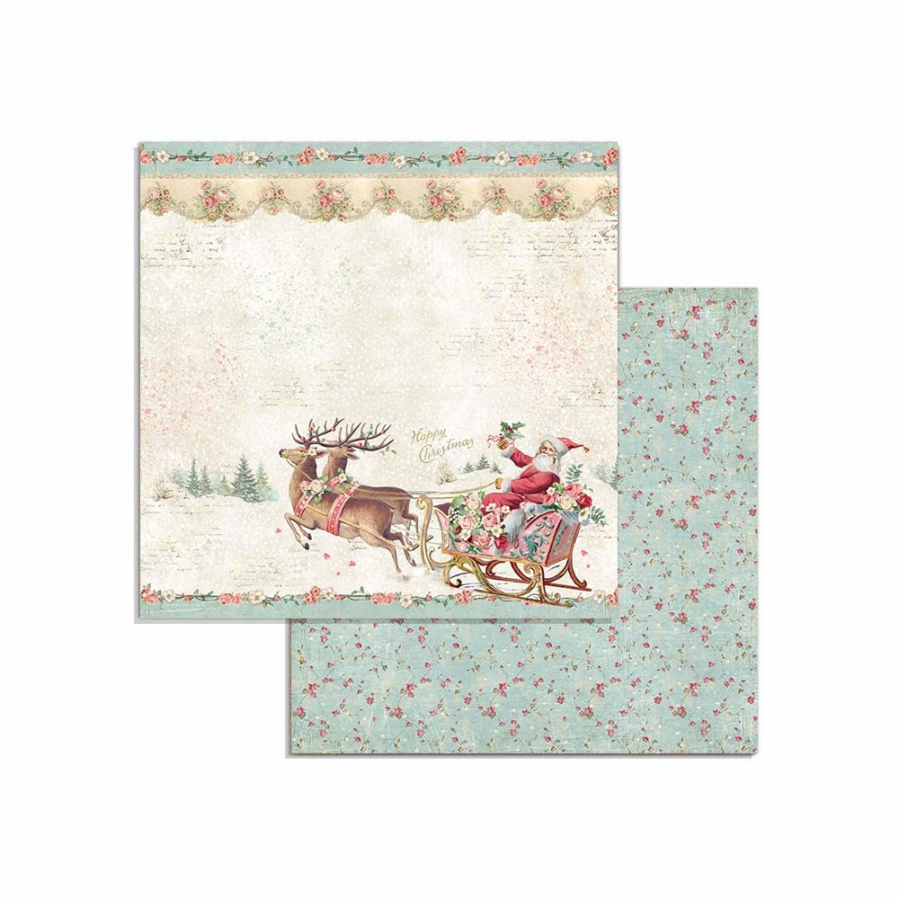 Pink Christmas, 8x8" paper pack, Stamperia  - 4