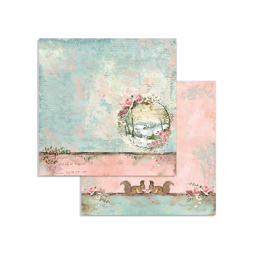 Pink Christmas, 8x8" paper pack, Stamperia  - 6