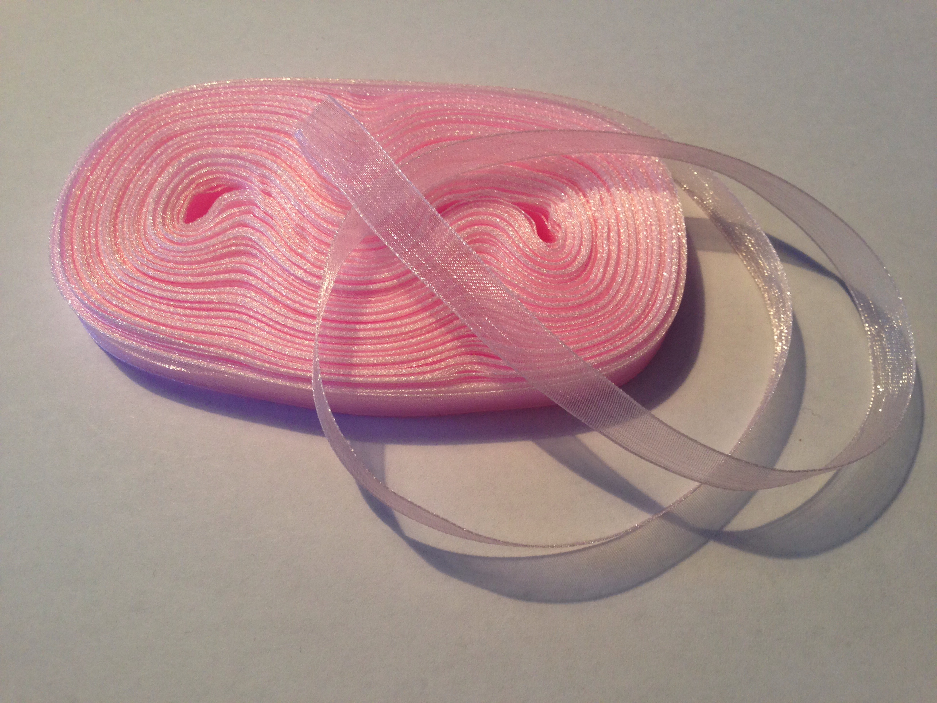 Rosa-baby, Organzaband, 10mm