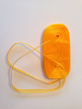 Orange-ljus, Organzaband, 10mm