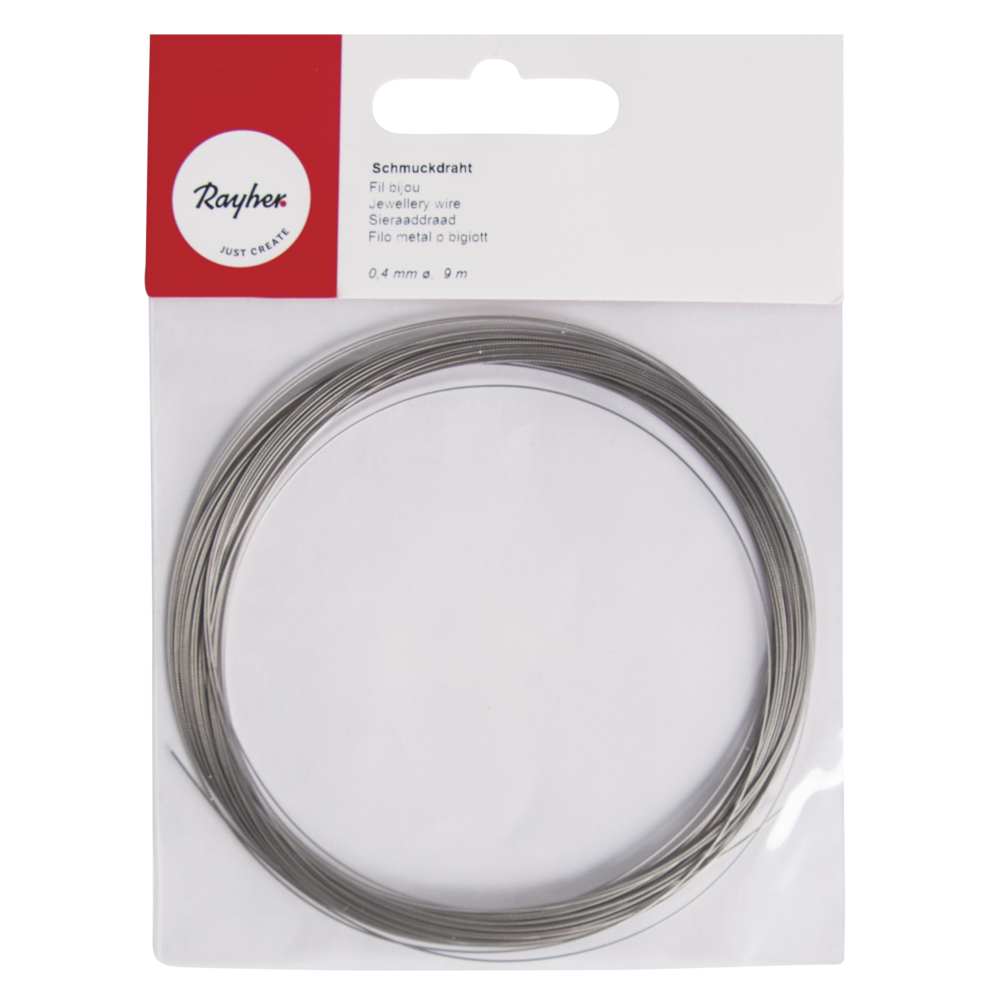 Silver  - Smyckeswire,  ø 0,4 mm,  9 m, Rayher