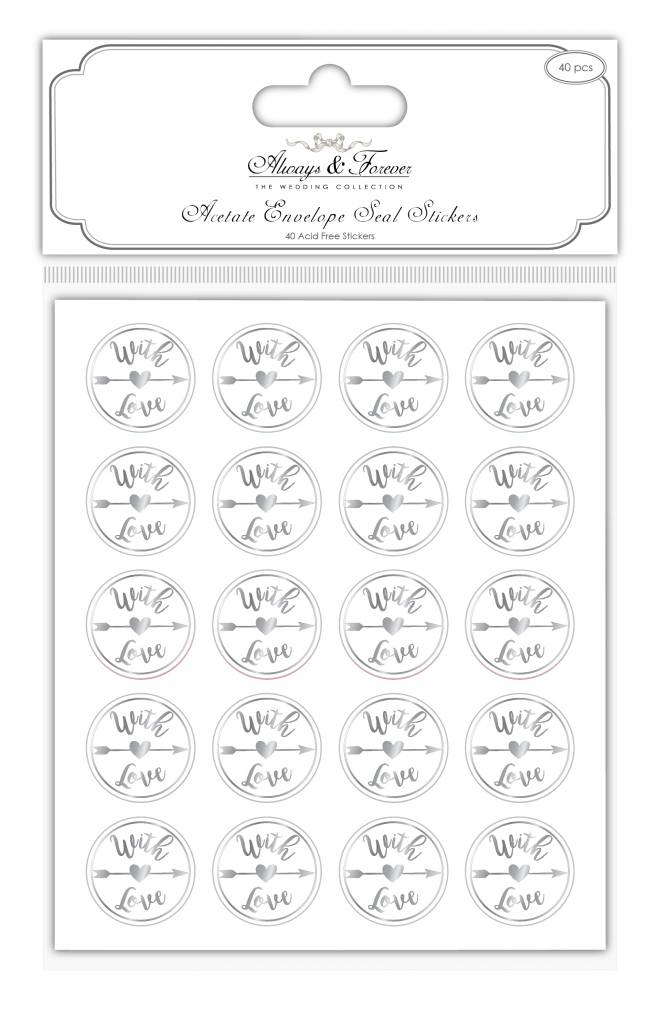 With Love, 40 st stickers, Craft Consortium  
