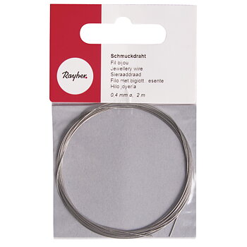 Silver - Smyckeswire,  ø 0,4 mm,  2 m, Rayher