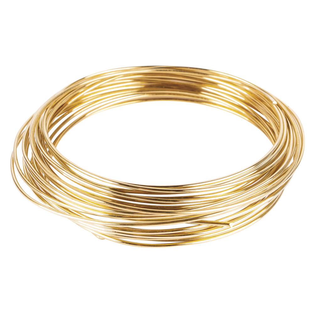 Mässing - metalltråd ,  ø 1,0 mm,  4 m, Rayher