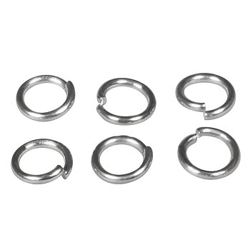 Platinum - rostfritt stål, Jump ring, 50st, ø 6mm, Rayher
