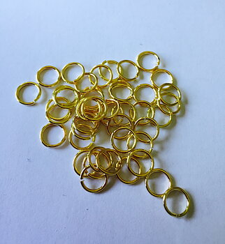 Guldfärgad, Jump ring, 20st, 10mm