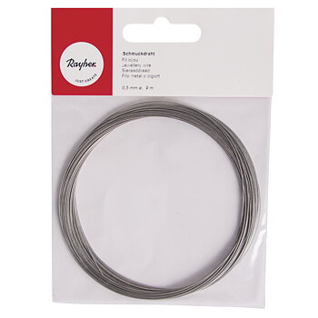 Silver - Smyckeswire,  ø 0,5 mm,  9 m, Rayher