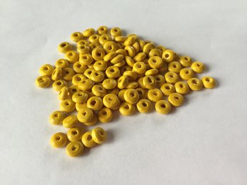 Gul, Träpärlor, 6mm, ca. 400st.