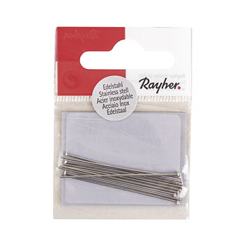 Pin - head, rostfritt stål, 40 x 0,7mm, 10 st, Rayher