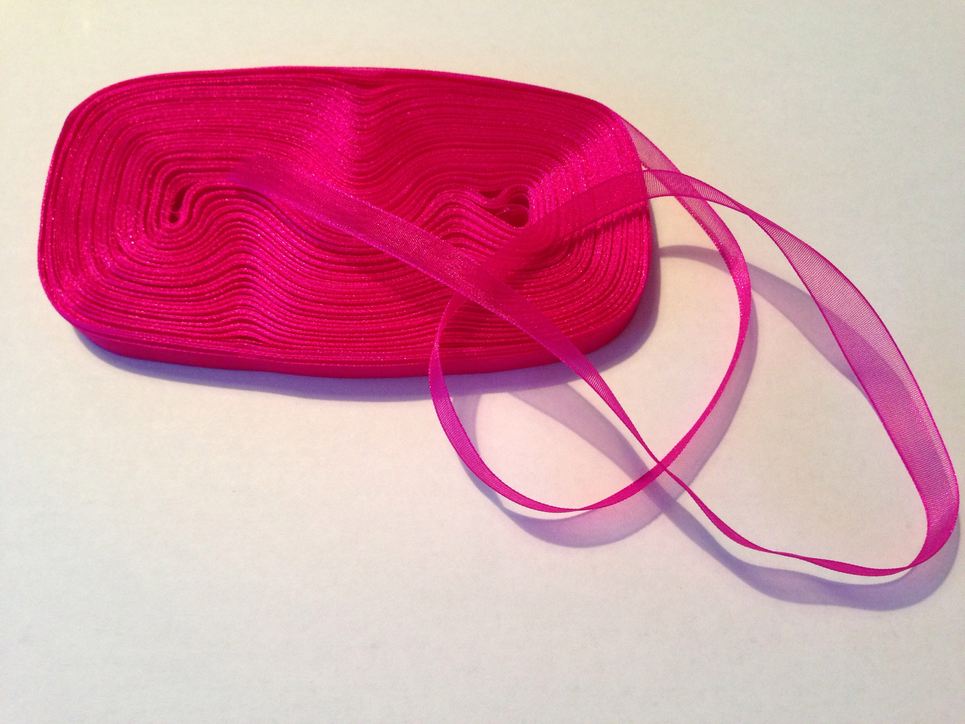 Cerise, Organzaband, 10mm