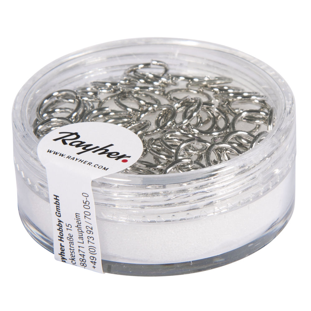 Platinum, Jump ring, 60st, ø 7mm, Rayher