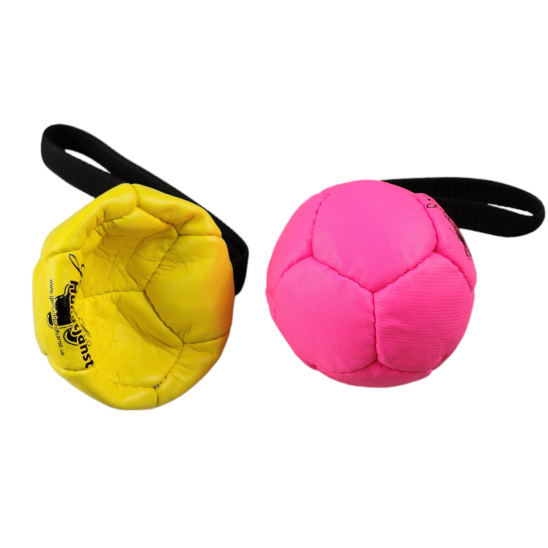 Leather ball with handle. - 3