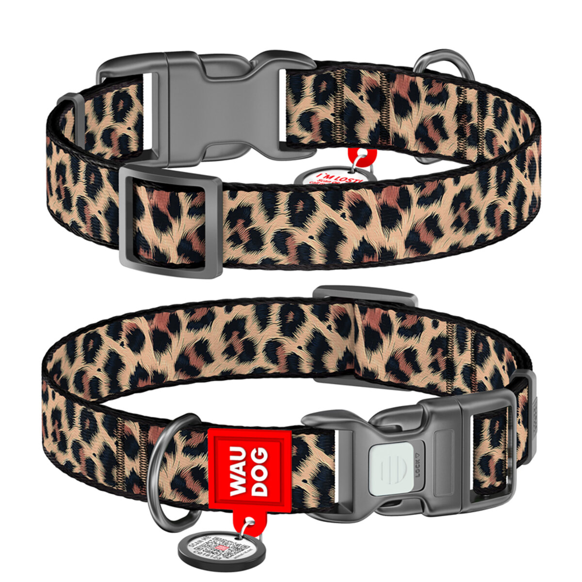 Waudog collar Leopard