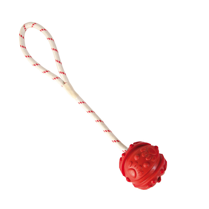 Nature rubber ball with rope - 3