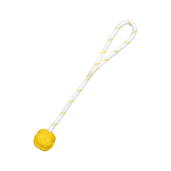 Nature rubber ball with rope - 2