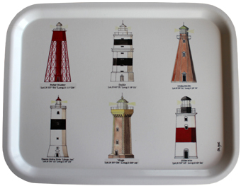 Svenska Fyrar bricka liten 20 x 27 cm