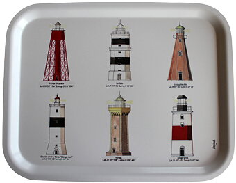 Svenska Fyrar bricka liten 20 x 27 cm