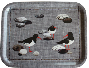 Strandskata bricka liten 20 x 27 cm