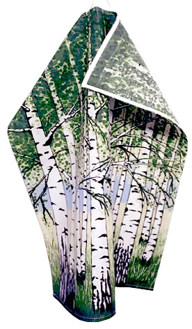Björkar lime kökshanduk, halvlinne 47 x 65 cm
