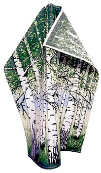 Björkar lime kökshanduk, halvlinne 47 x 65 cm