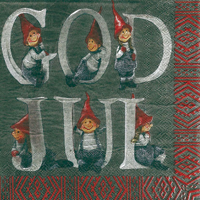 God Julbarn svart Lunchsservett, 20 servetter/fp