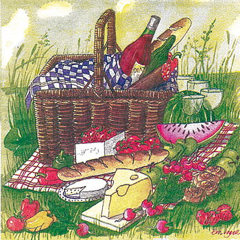 Picknick  Lunchservett, rosa 20 servetter/fp