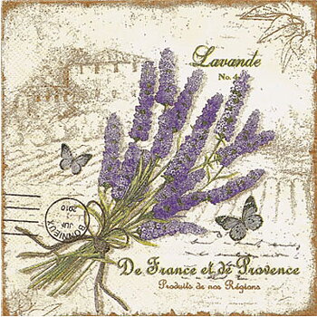 Lavendel Provencal  Kaffeservett, 20 st/fp