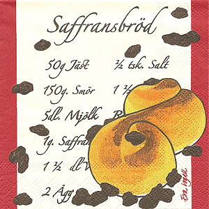 Saffransbröd Kaffe servett, 20 servetter/fp
