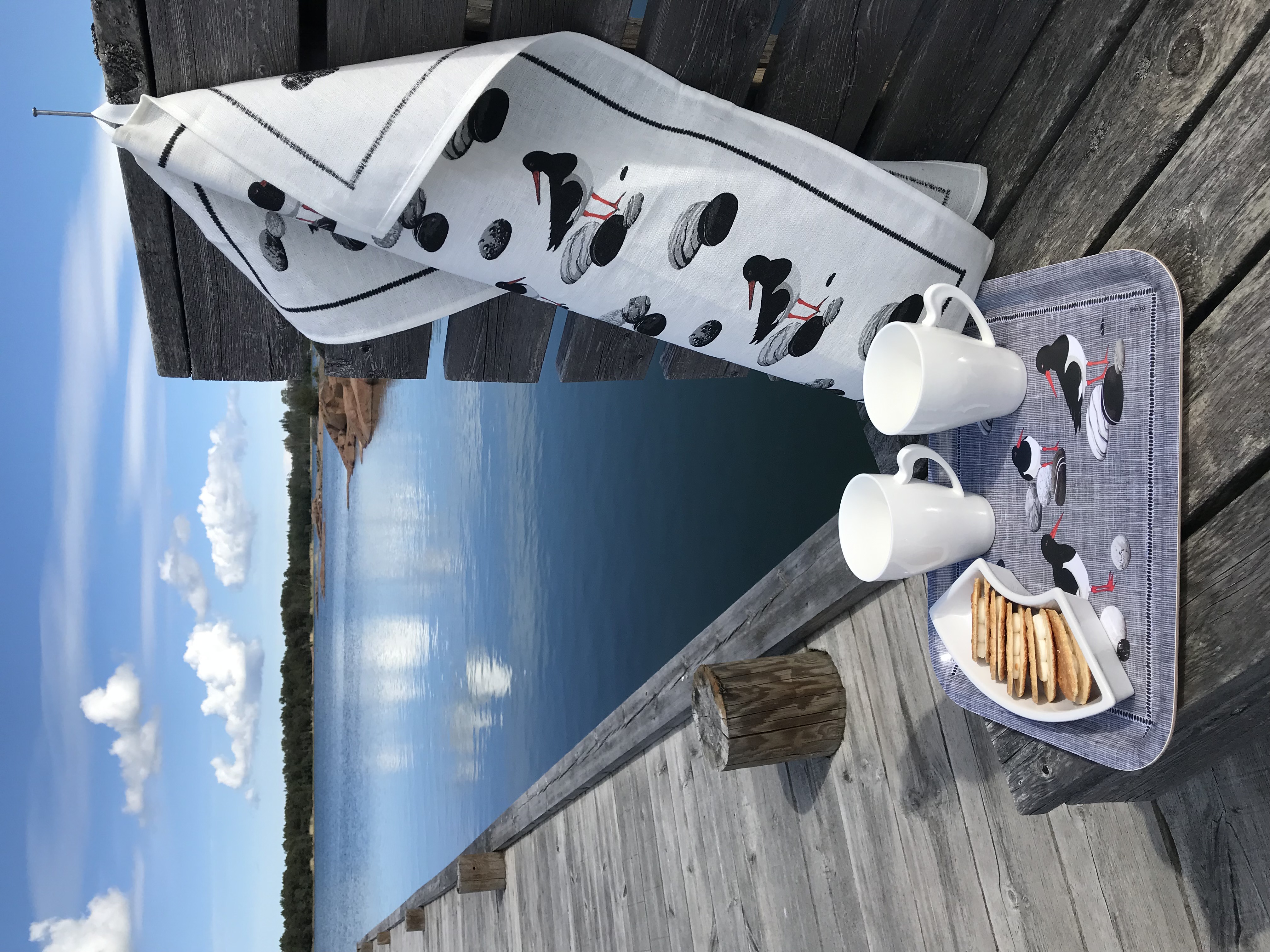 Strandskata bricka och Handduk.  
