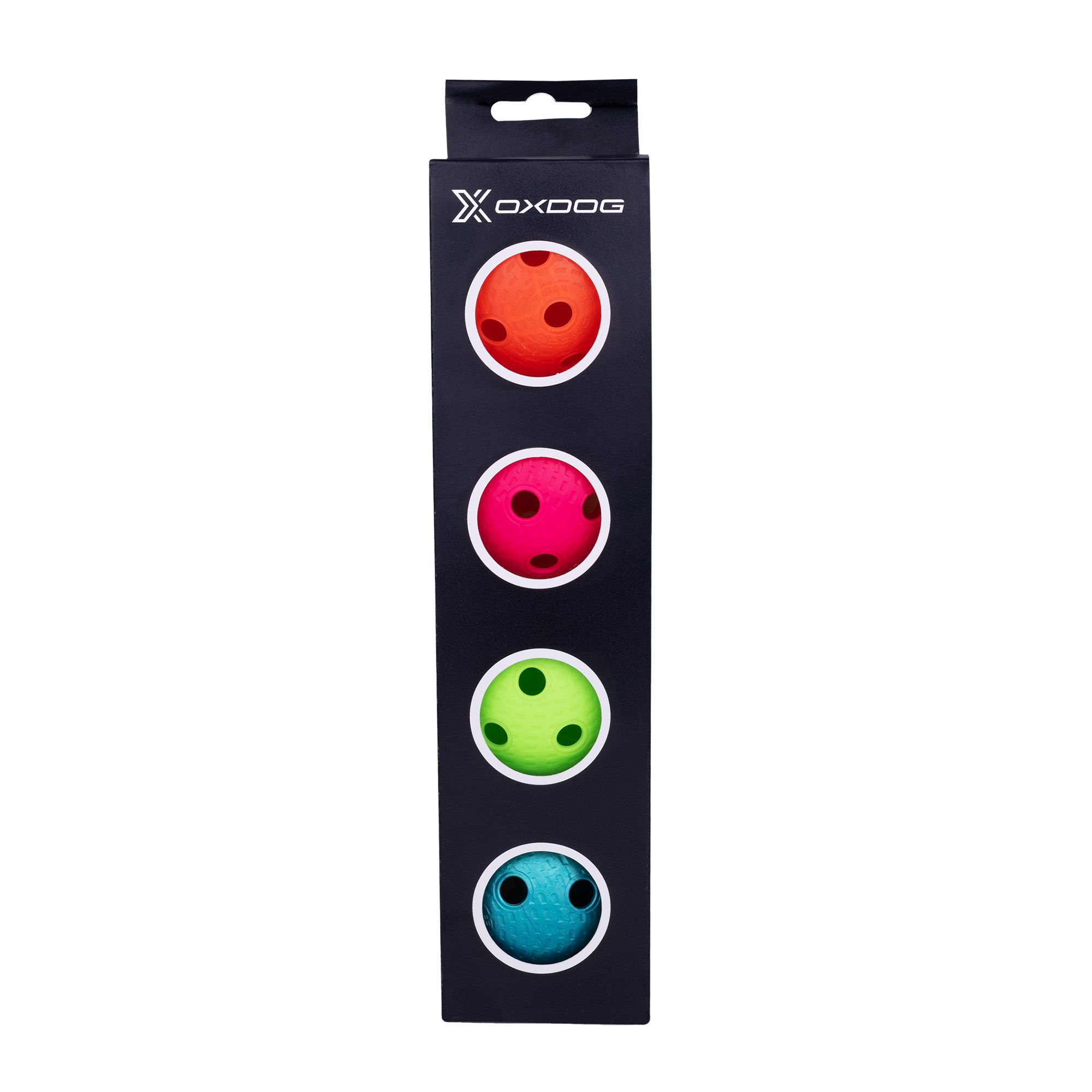 Oxdog  Rotor 4Pcs mixade färger Innebandybollar