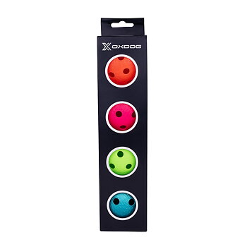 Oxdog  Rotor 4Pcs mixade färger Innebandybollar